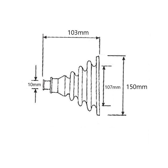 Steering cable rubber grommet Ø150mm x 103mm