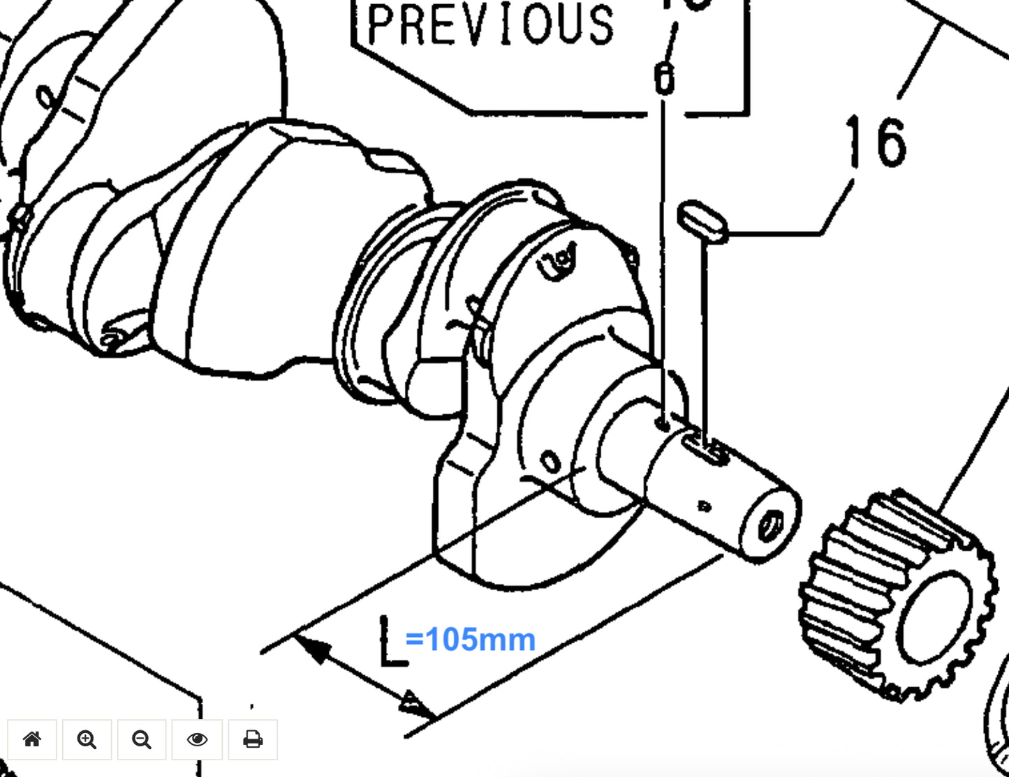 YANMAR 6LY 6LYA 6LYM Crankshaft Assy 719574-21700