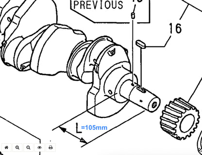 YANMAR 6LY 6LYA 6LYM Crankshaft Assy 719574-21700