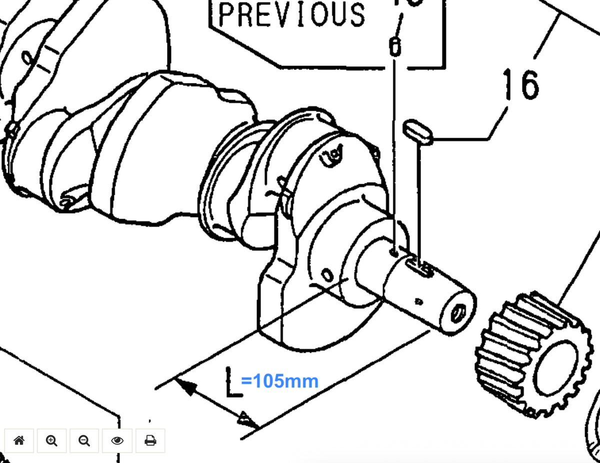 YANMAR 6LY 6LYA 6LYM Crankshaft Assy 719574-21700