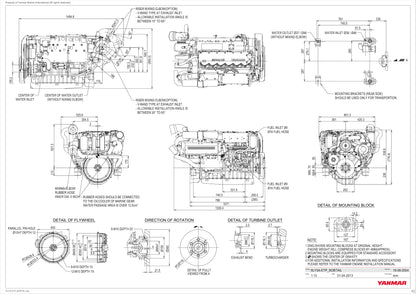 2 x YANMAR 6LY3-ETP 480HP at 3300RPM Bobtail