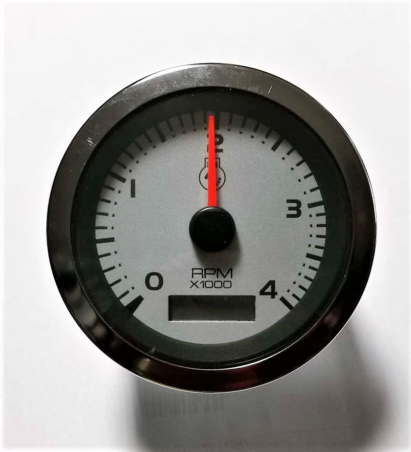 Tachometer with engine hour meter 0-4000 RPM ø 86mm